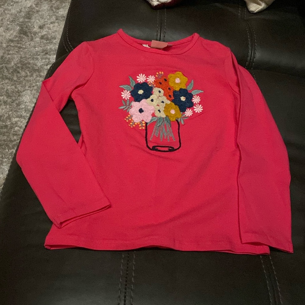 Boboli girls hot pink shirt, size 6